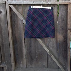 Tartan Plaid Wool Skirt Preppy Dark Academia Grunge Old Money Clueless 6P